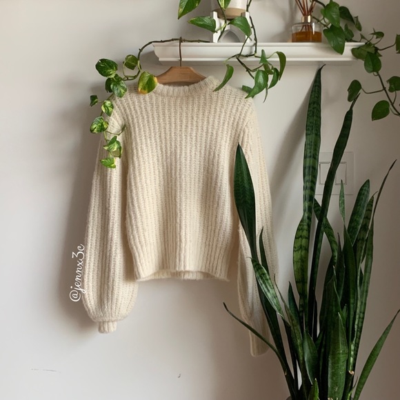 Reformation Tatum Sweater || Ivory - Picture 14 of 15